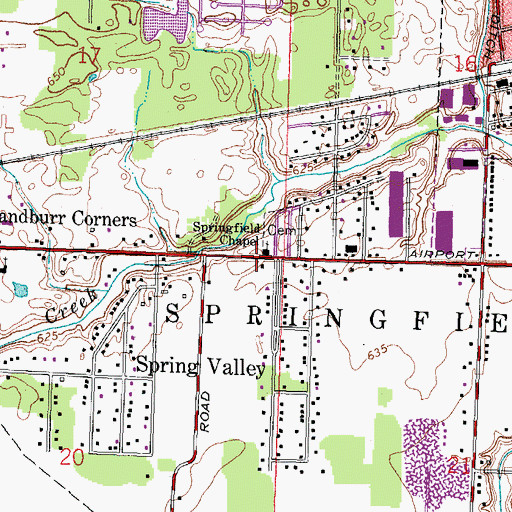 Topographic Map of Springfield Chapel, OH