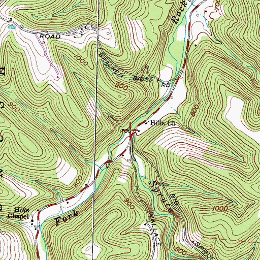 Topographic Map of Spruce Run, OH