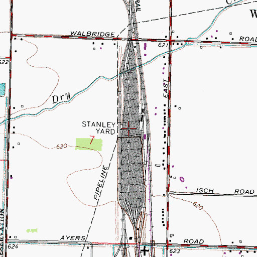 Topographic Map of Stanley Yard, OH
