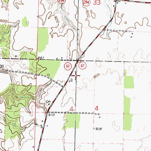 Topographic Map of Stansbery Cemetery, OH