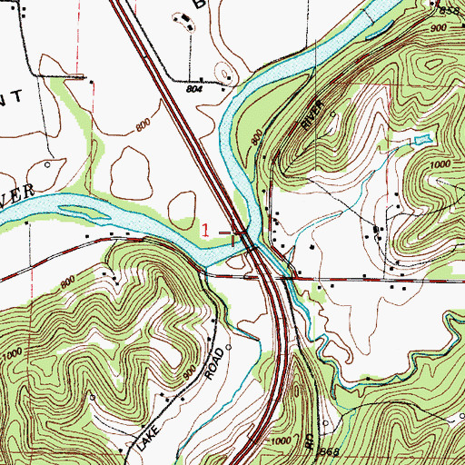 Topographic Map of Stark Patent Bottom, OH