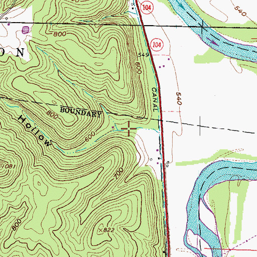Topographic Map of Starr Hollow, OH