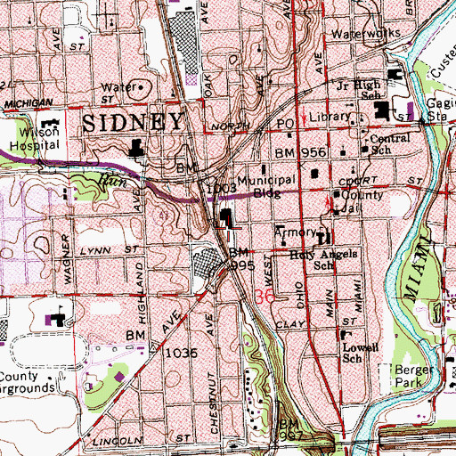 Topographic Map of Starrett Run, OH
