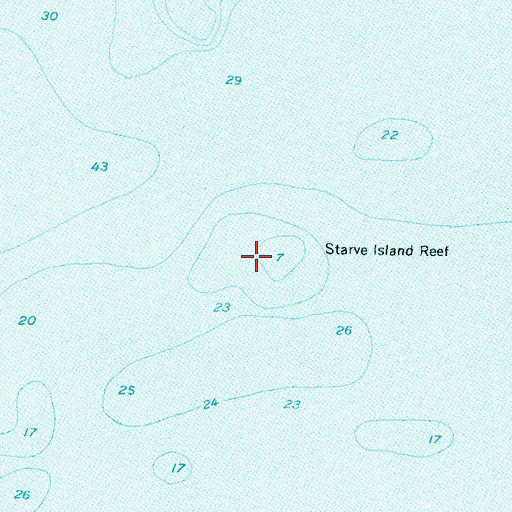Topographic Map of Starve Island Reef, OH