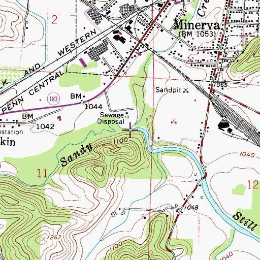 Topographic Map of Still Fork, OH