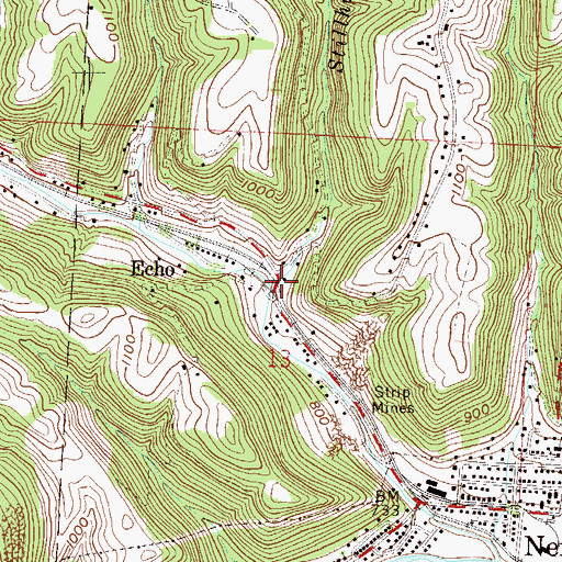 Topographic Map of Stillhouse Run, OH