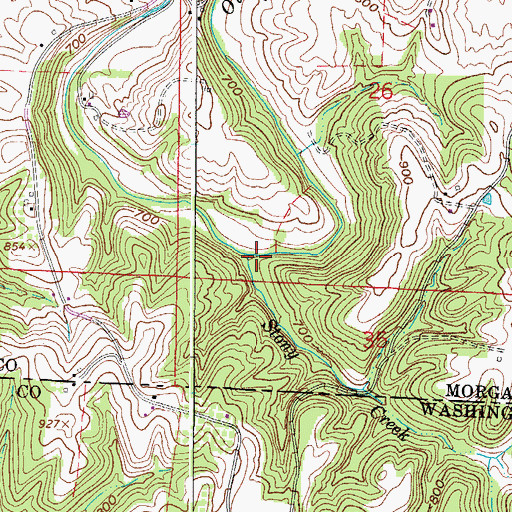 Topographic Map of Stong Creek, OH
