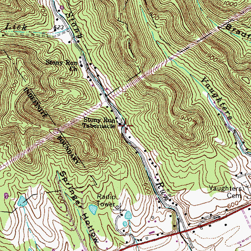 Topographic Map of Stony Run Tabernacle, OH