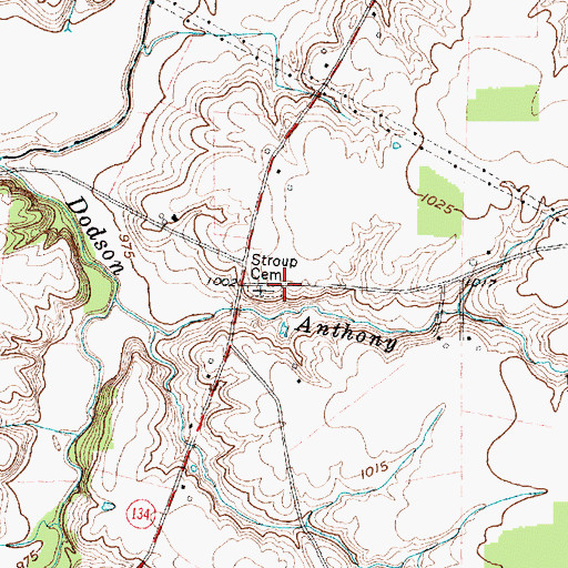 Topographic Map of Stroup Cemetery, OH