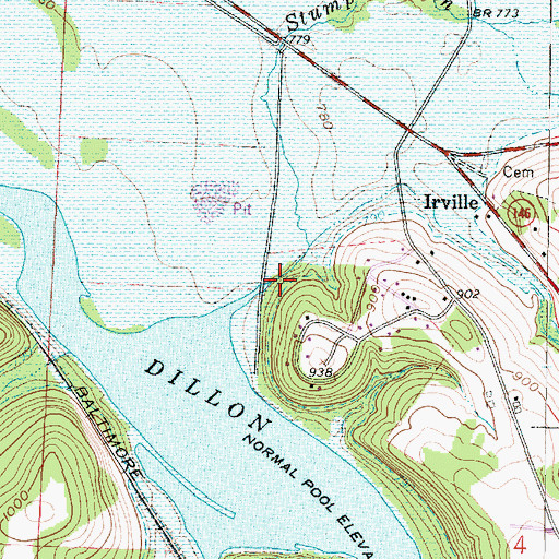 Topographic Map of Stump Run, OH