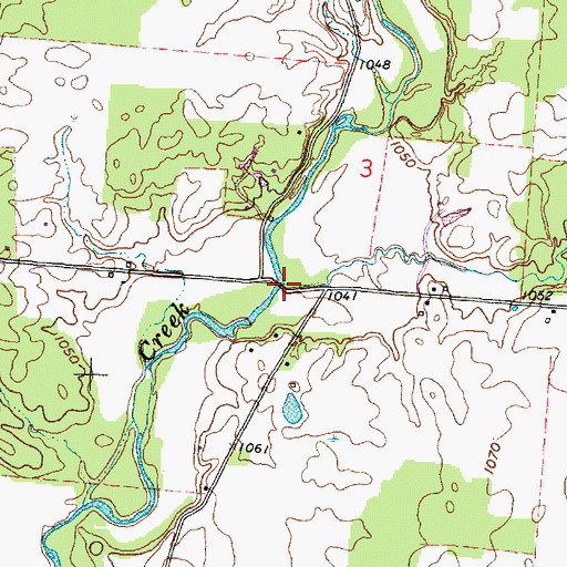 Topographic Map of Sugar Creek, OH