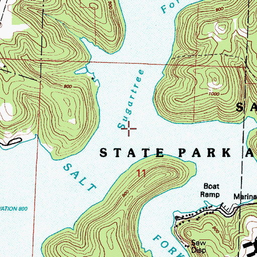 Topographic Map of Sugartree Fork, OH
