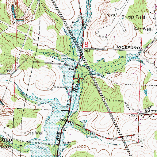Topographic Map of Sulphur Run, OH
