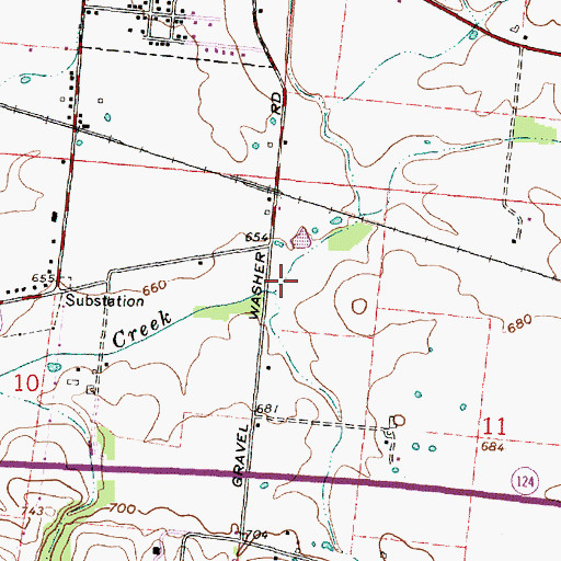 Topographic Map of Swift Creek, OH