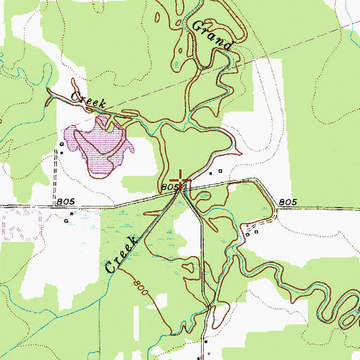 Topographic Map of Swine Creek, OH