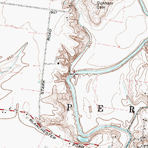 Topographic Map of Sycamore Creek, OH