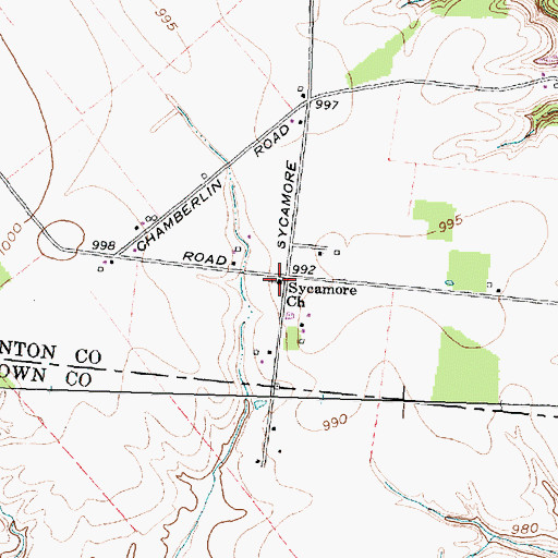 Topographic Map of Sycamore Church, OH