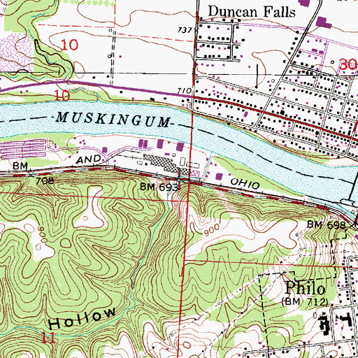 Topographic Map of Sycamore Hollow, OH