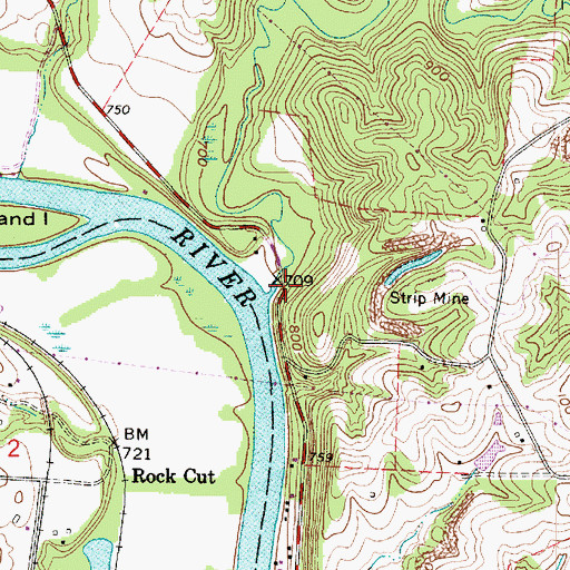 Topographic Map of Symmes Creek, OH