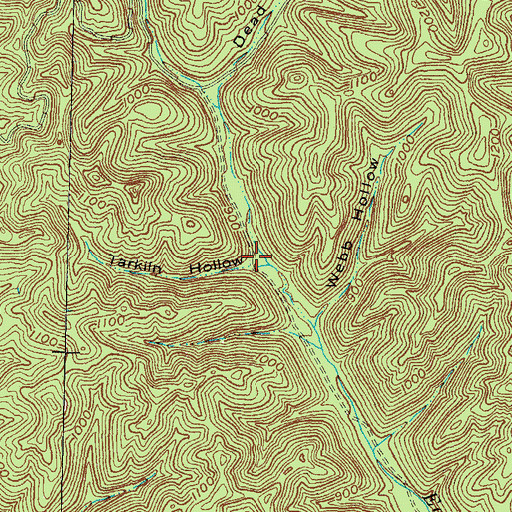 Topographic Map of Tarkiln Hollow, OH