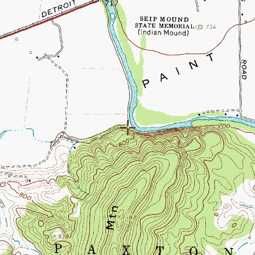 Topographic Map of Taylor Run, OH