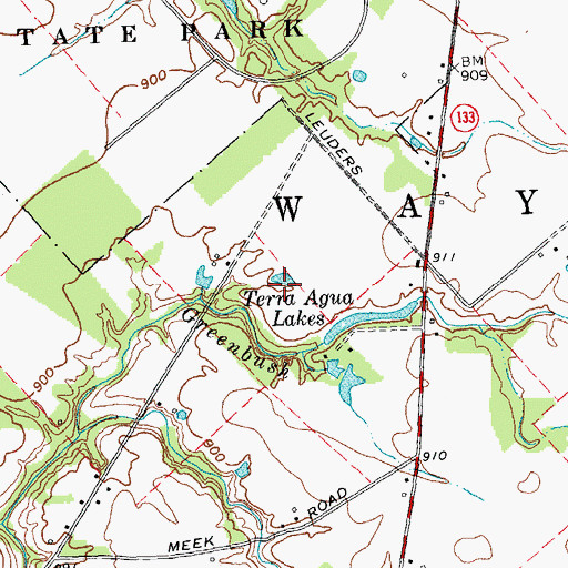 Topographic Map of Terra Agua Lakes, OH