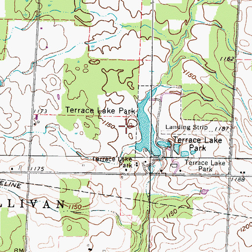 Topographic Map of Terrace Lake Park, OH