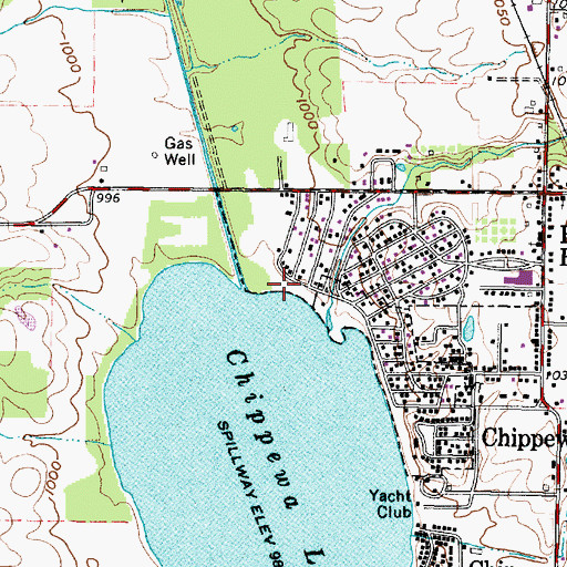 Topographic Map of The Inlet, OH
