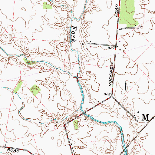 Topographic Map of Thompson Creek, OH