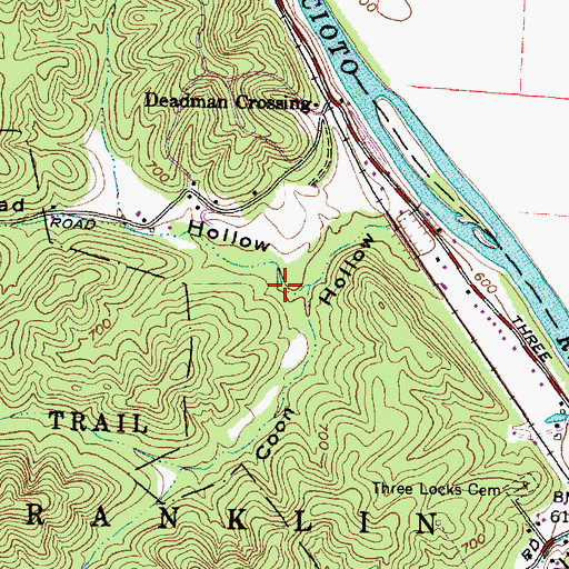 Topographic Map of Toad Hollow, OH