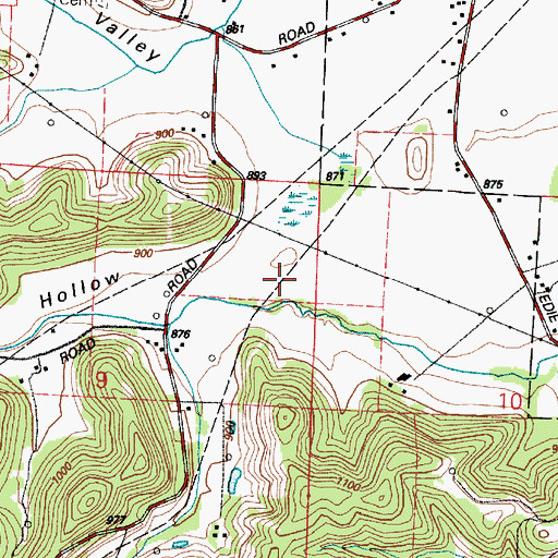 Topographic Map of Toad Hollow, OH