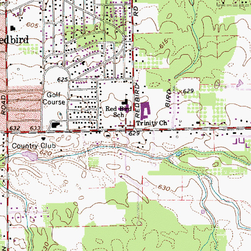 Topographic Map of Trinity Lutheran Church, OH