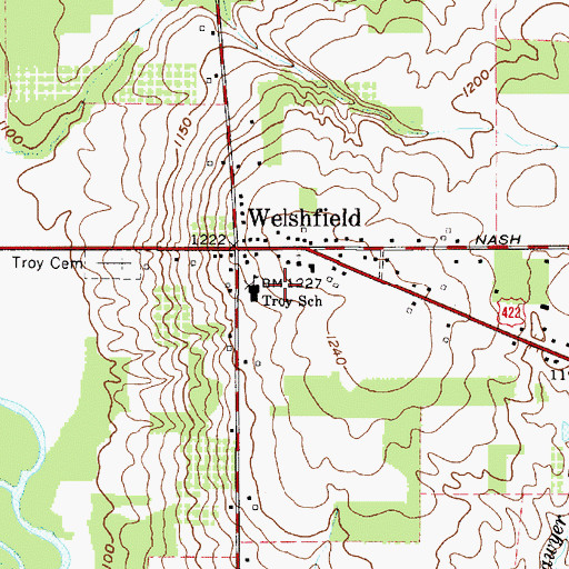 Topographic Map of Troy Elementary School, OH