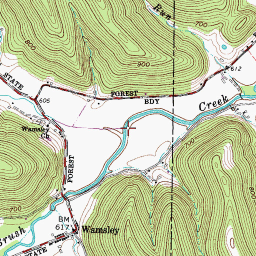 Topographic Map of Turkey Creek, OH