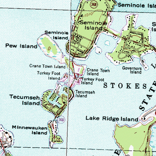 Topographic Map of Turkey Foot Island, OH