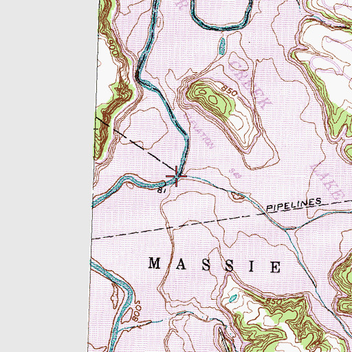Topographic Map of Turkey Run, OH