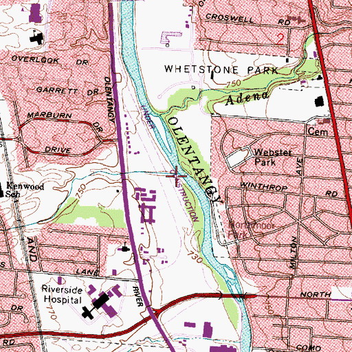 Topographic Map of Turkey Run, OH