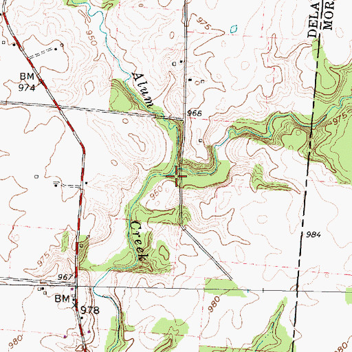 Topographic Map of Turkey Run, OH