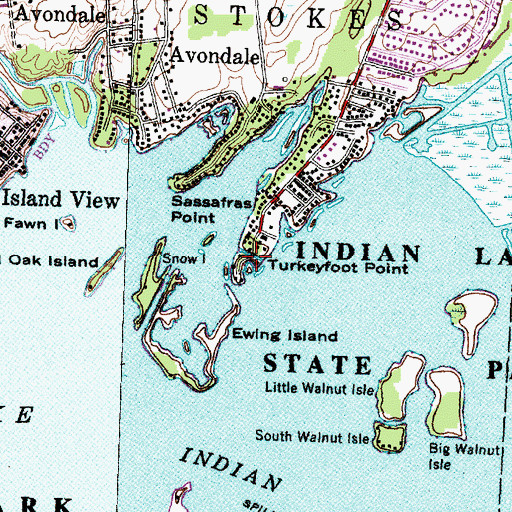 Topographic Map of Turkeyfoot Point, OH