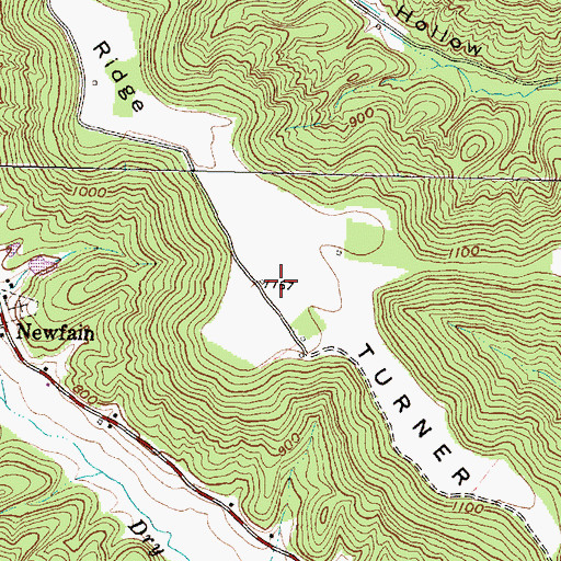 Topographic Map of Turner Ridge, OH