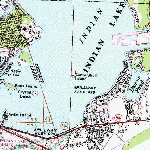 Topographic Map of Turtle Shell Island, OH