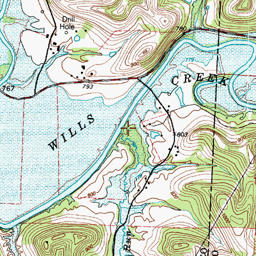 Topographic Map of Twomile Run, OH