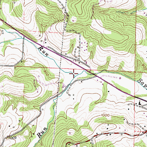 Topographic Map of Uhl Run, OH