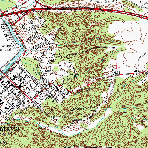 Topographic Map of Union Cemetery, OH