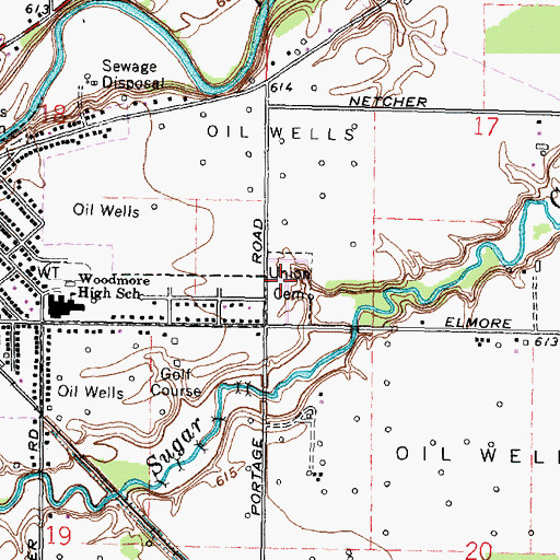Topographic Map of Union Cemetery, OH
