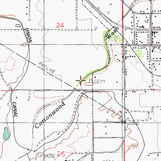 Topographic Map of Rogers Cemetery, AZ
