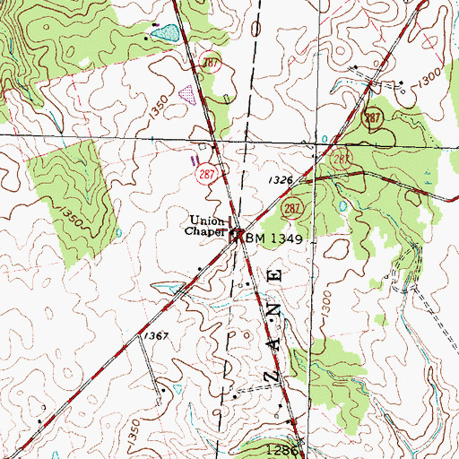 Topographic Map of Union Chapel, OH