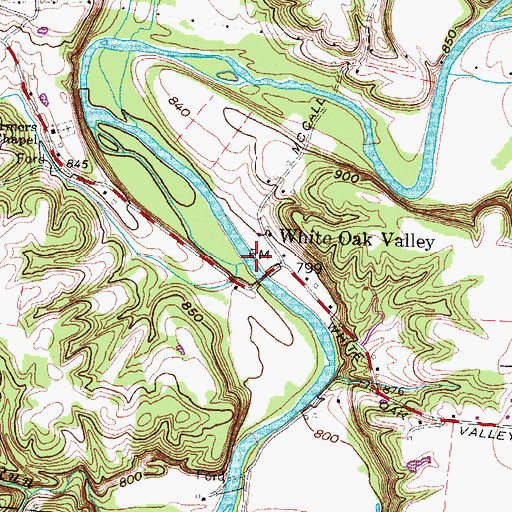 Topographic Map of Unity Creek, OH
