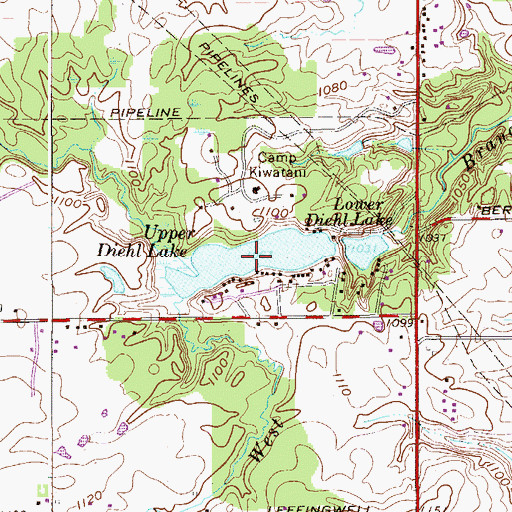 Topographic Map of Upper Diehl Lake, OH