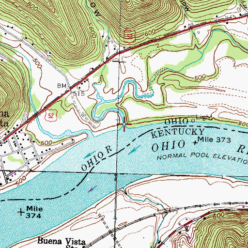 Topographic Map of Upper Twin Creek, OH